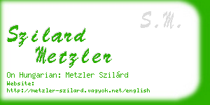 szilard metzler business card